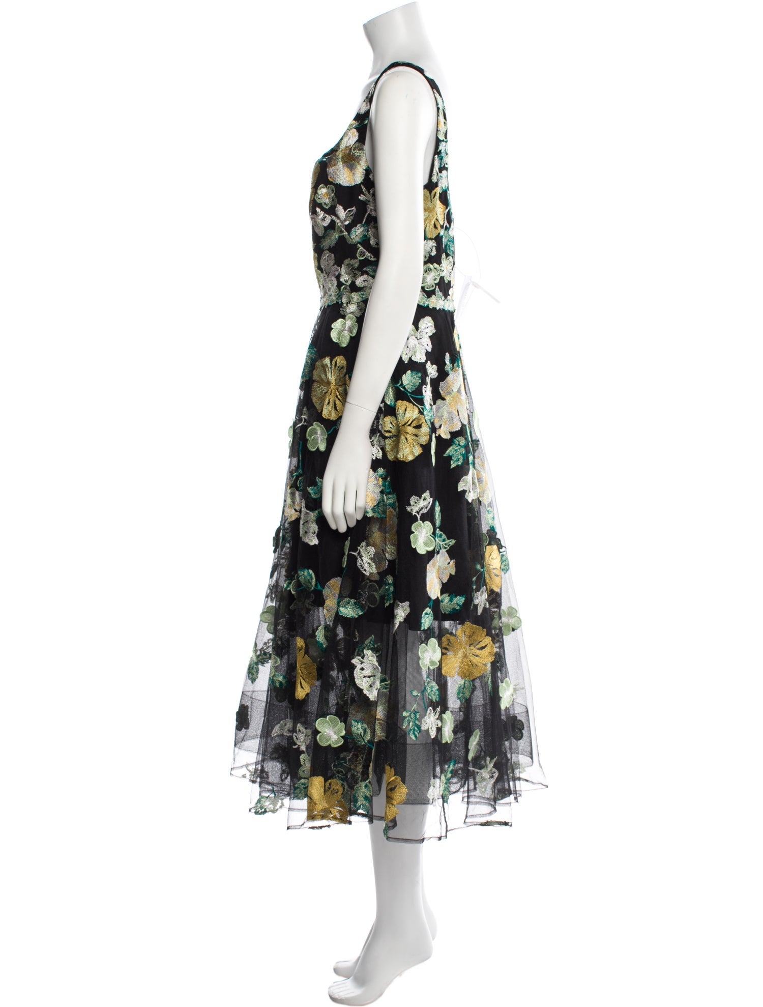 Marchesa Notte Floral Print Long Dress w/ Tags