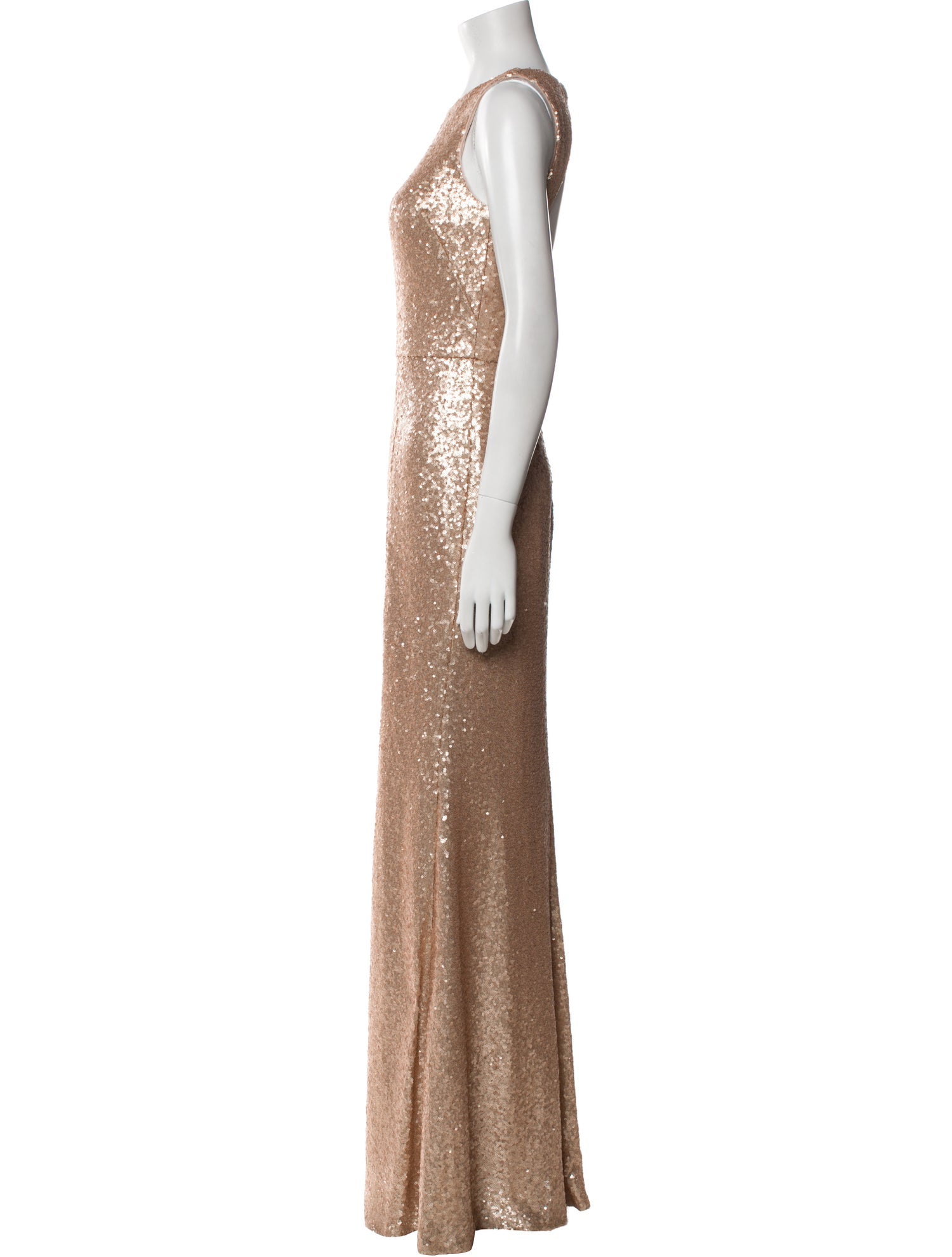 Marchesa Notte Scoop Neck Long Dress