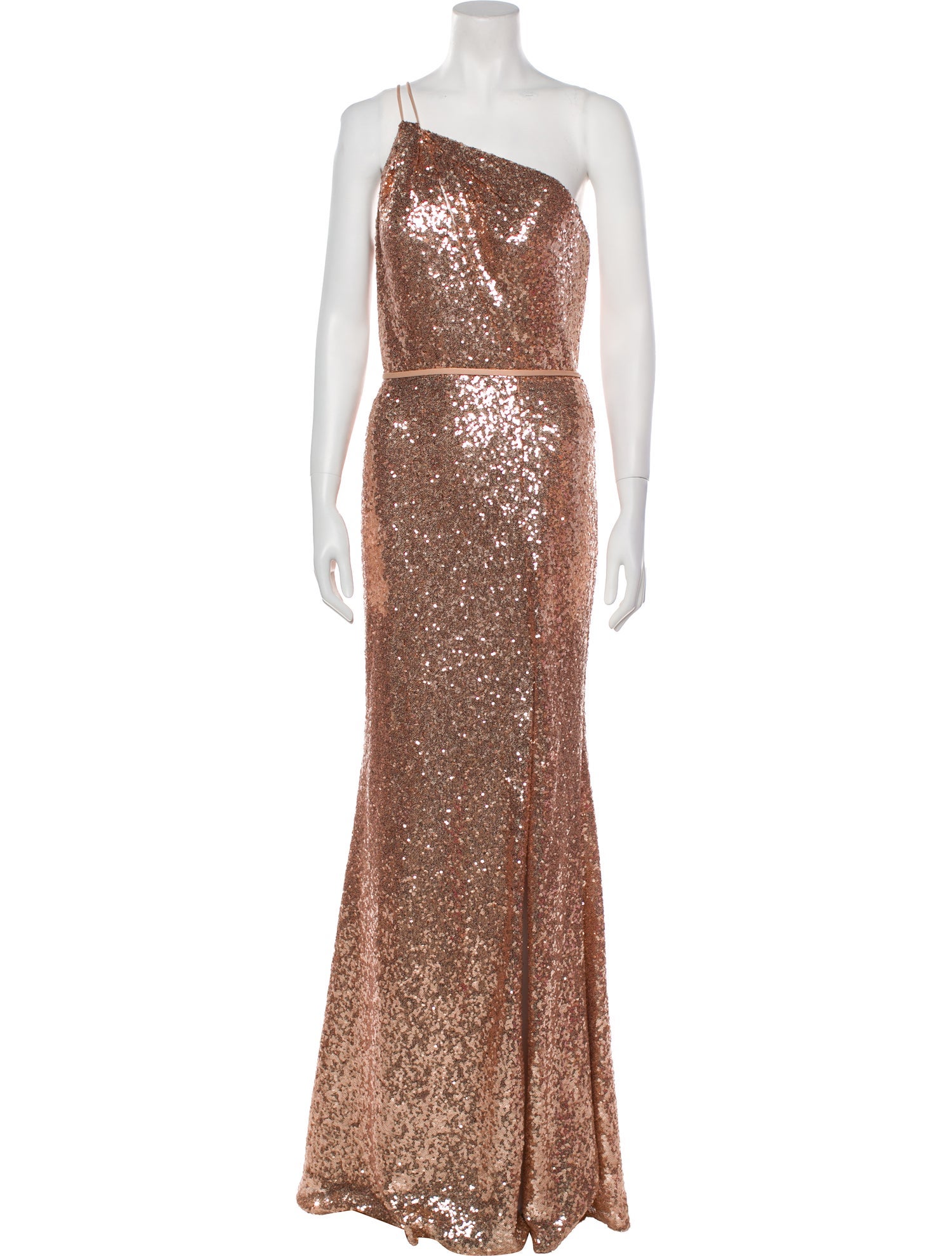 Marchesa Notte One-Shoulder Long Dress