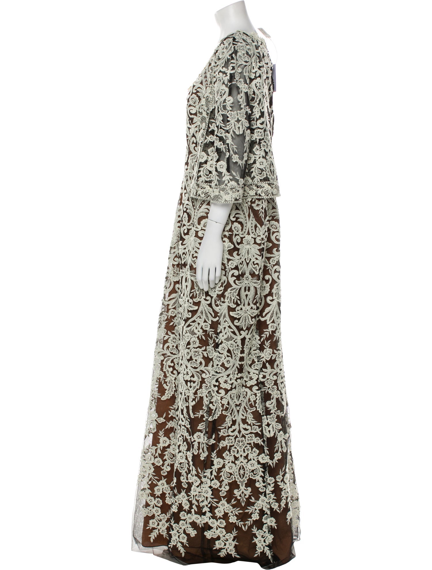 Marchesa Notte Printed Long Dress w/ Tags