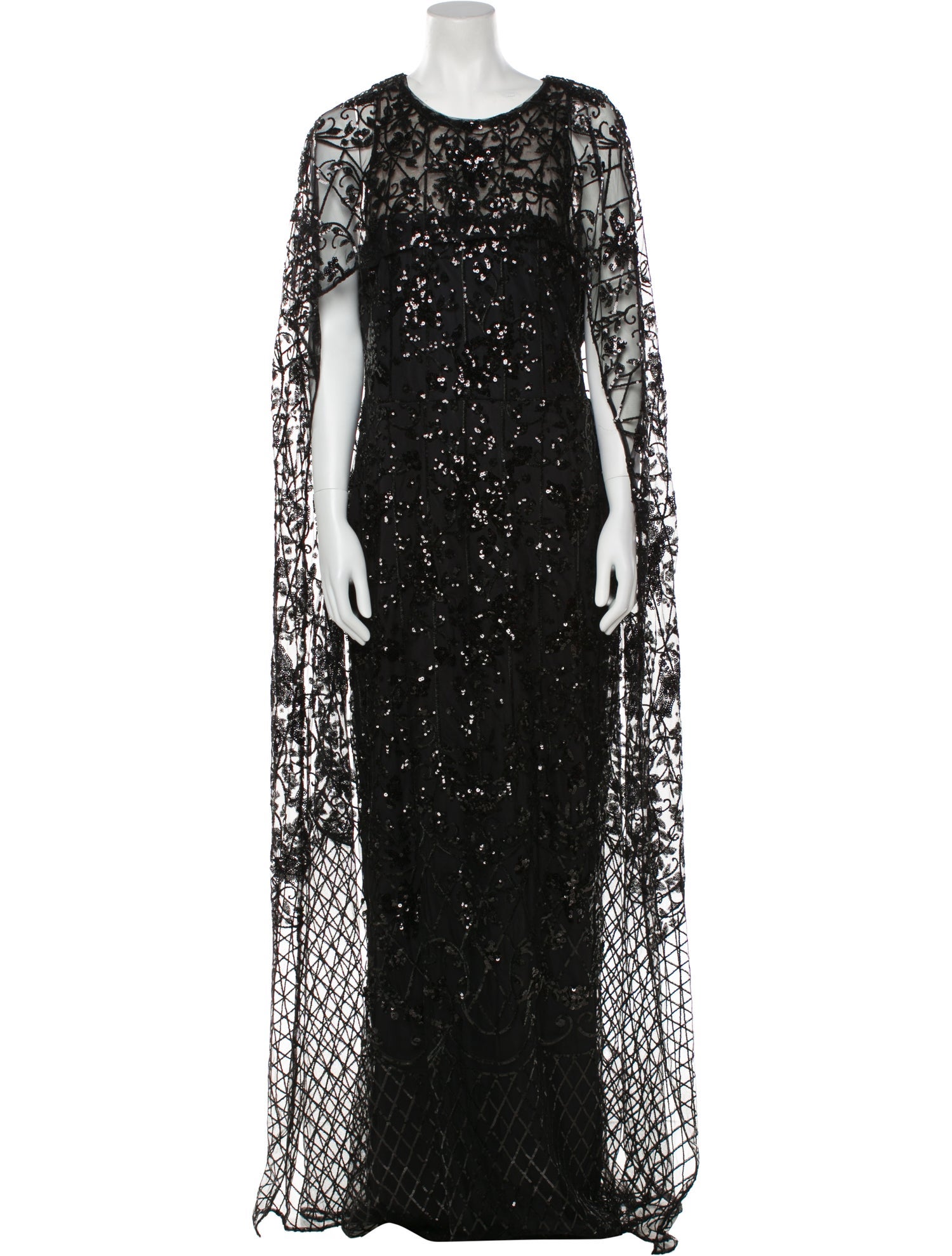 Marchesa Notte Crew Neck Long Dress w/ Tags