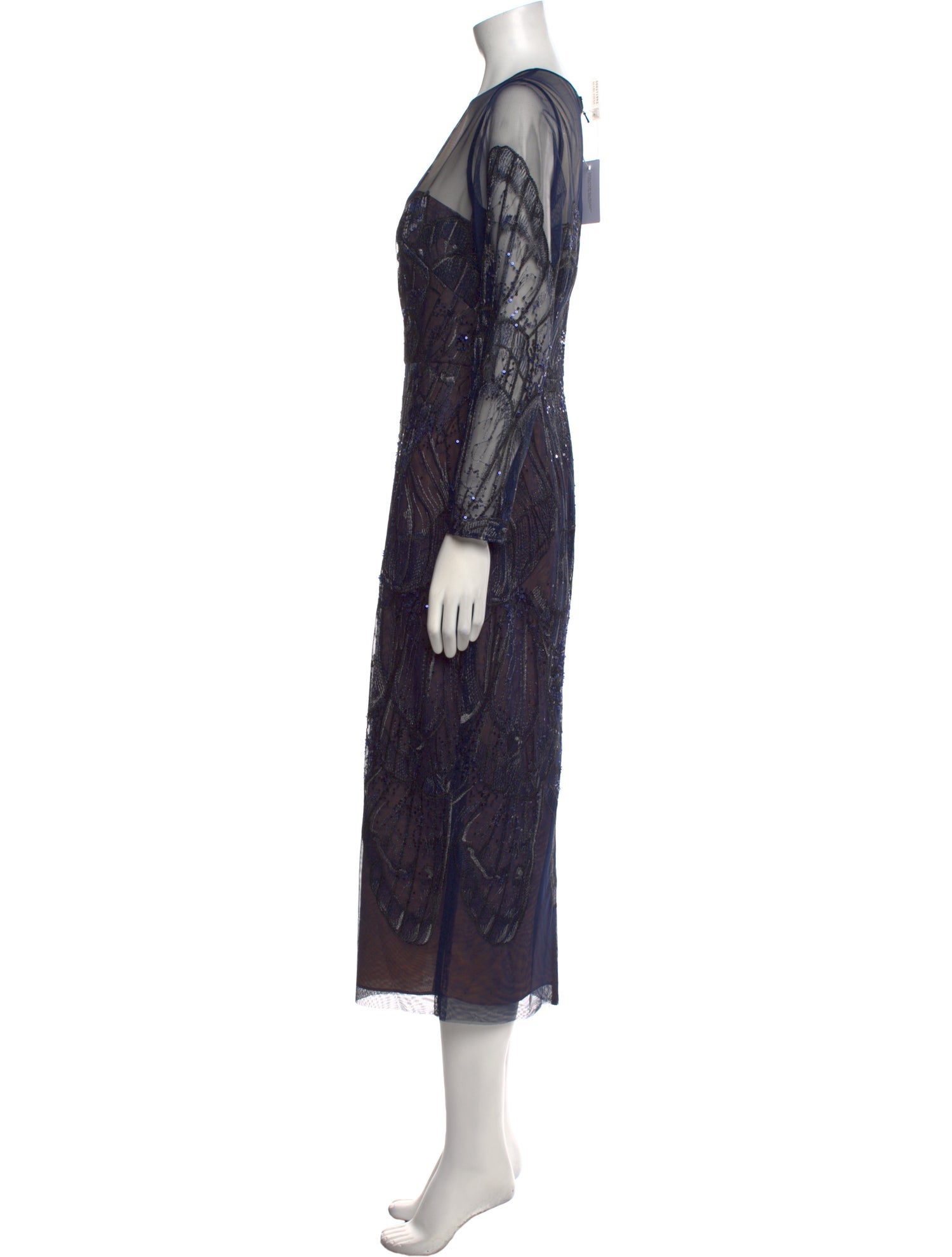 Marchesa Notte Lace Pattern Long Dress w/ Tags