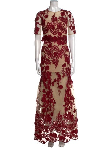 Marchesa Notte Dresses Lace Pattern Long Dress US 0 | XS