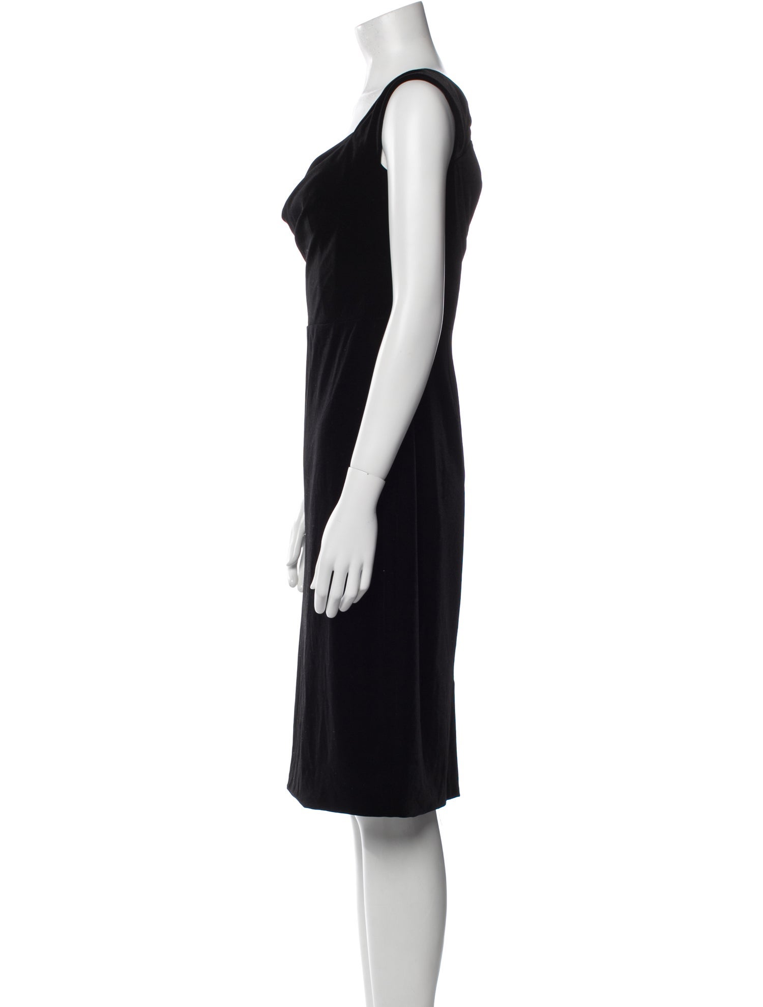 Marchesa Notte Cowl Neck Knee-Length Dress