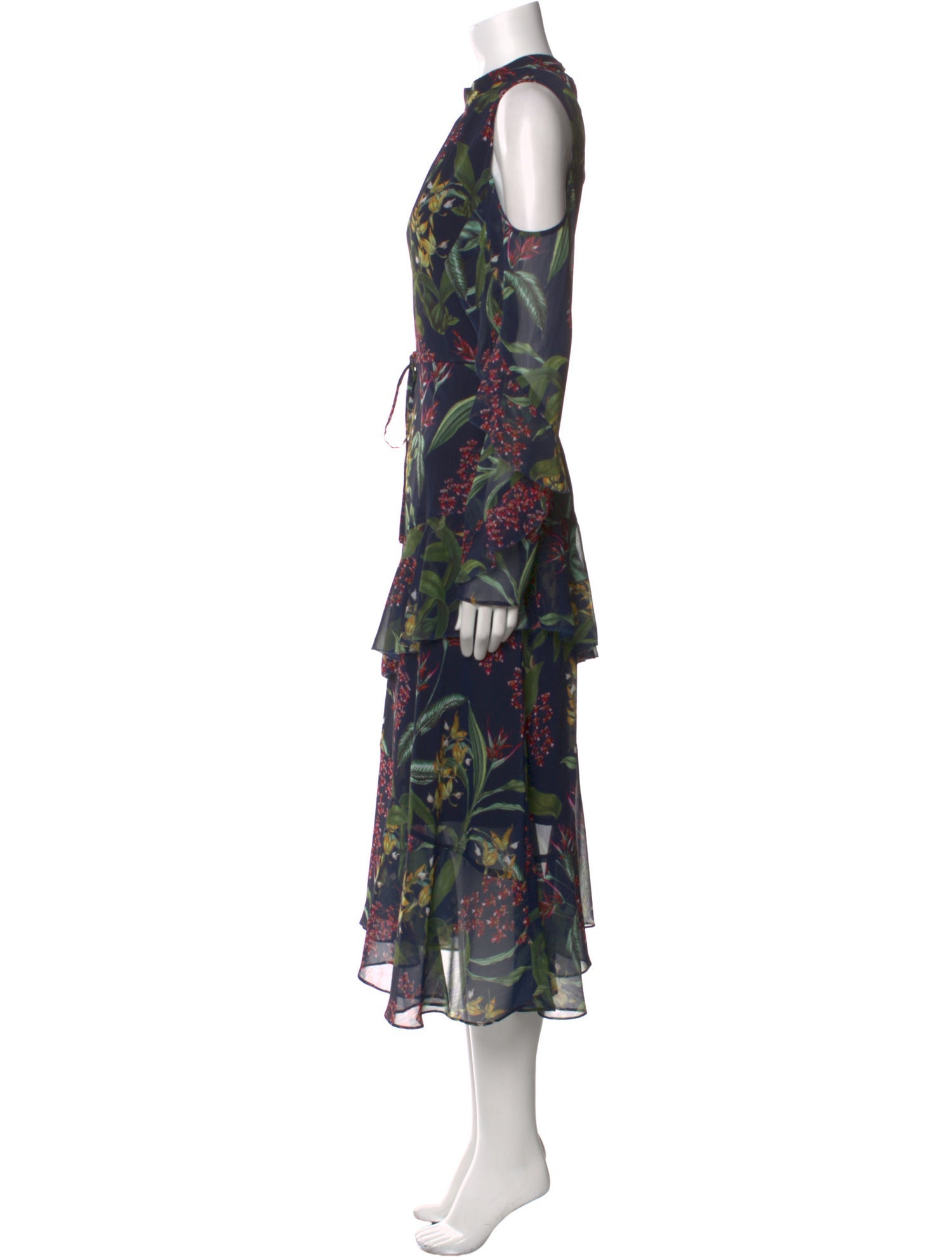 Marchesa Notte Floral Print Mini Dress