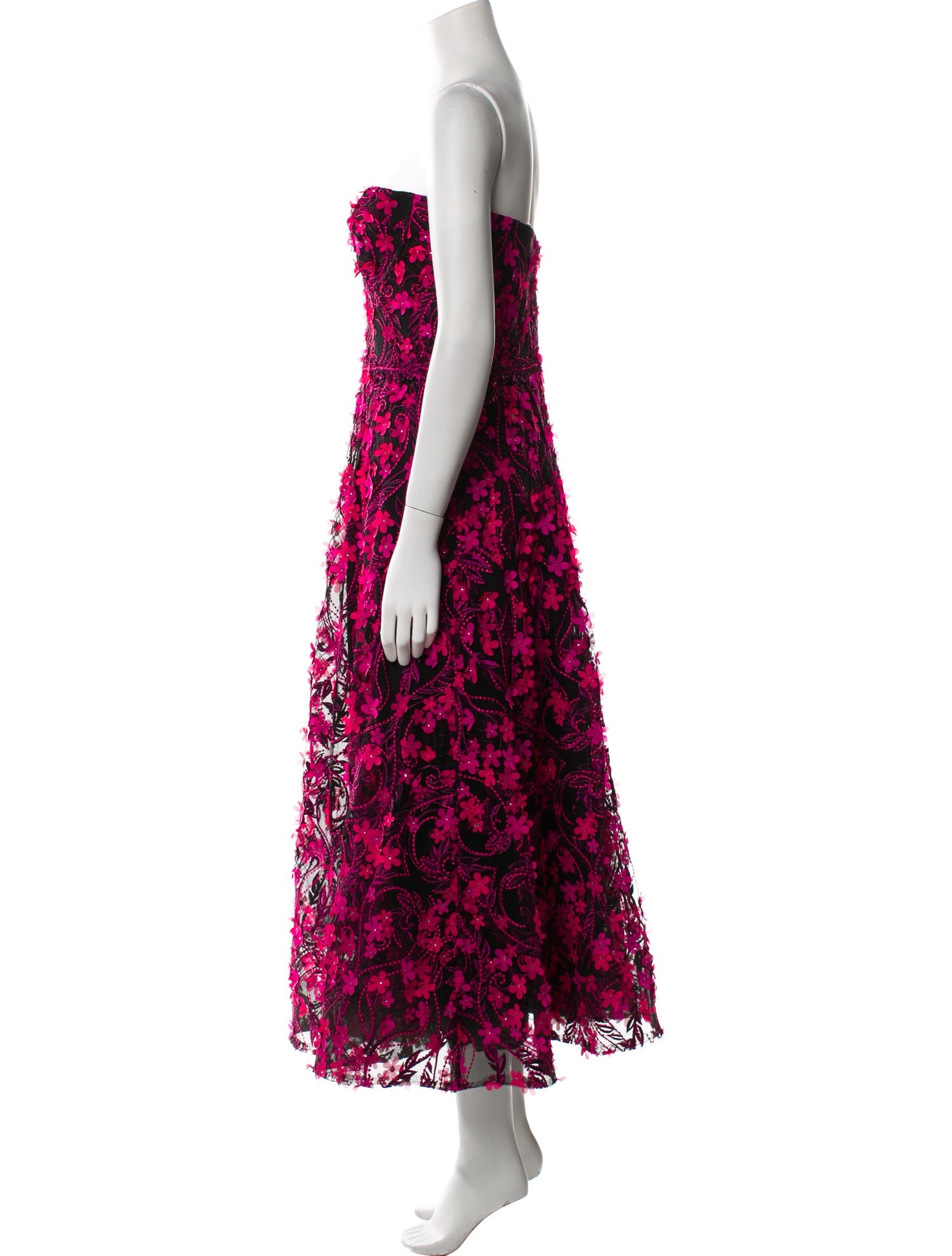 Marchesa Notte Nylon Midi Length Dress