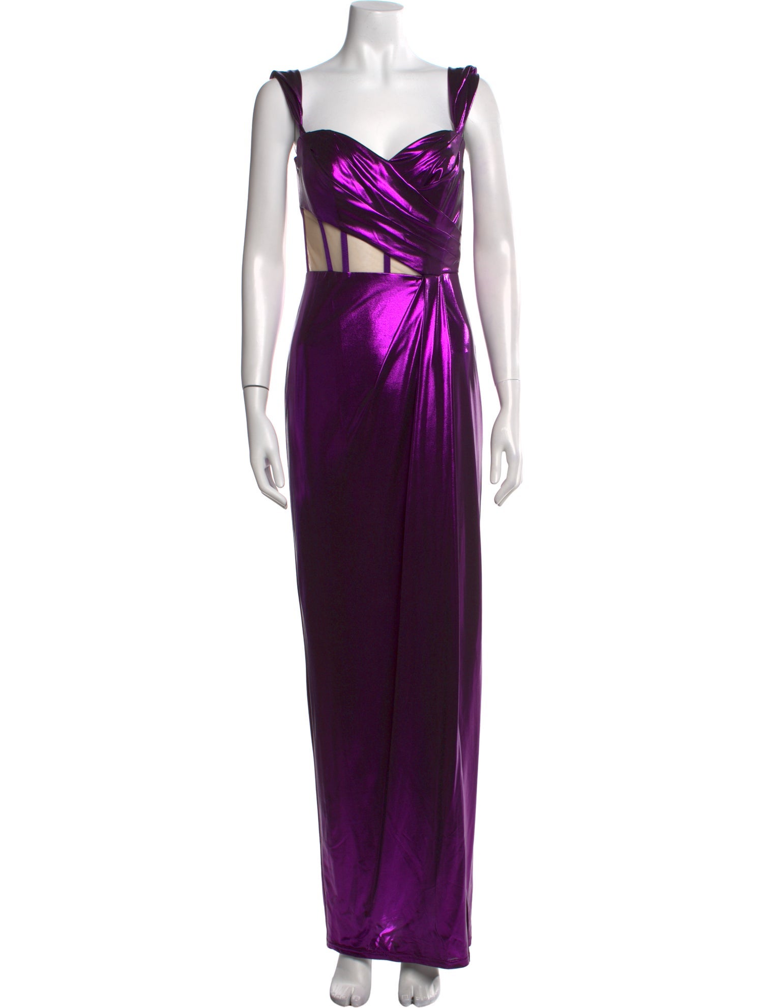 Marchesa Notte Square Neckline Long Dress