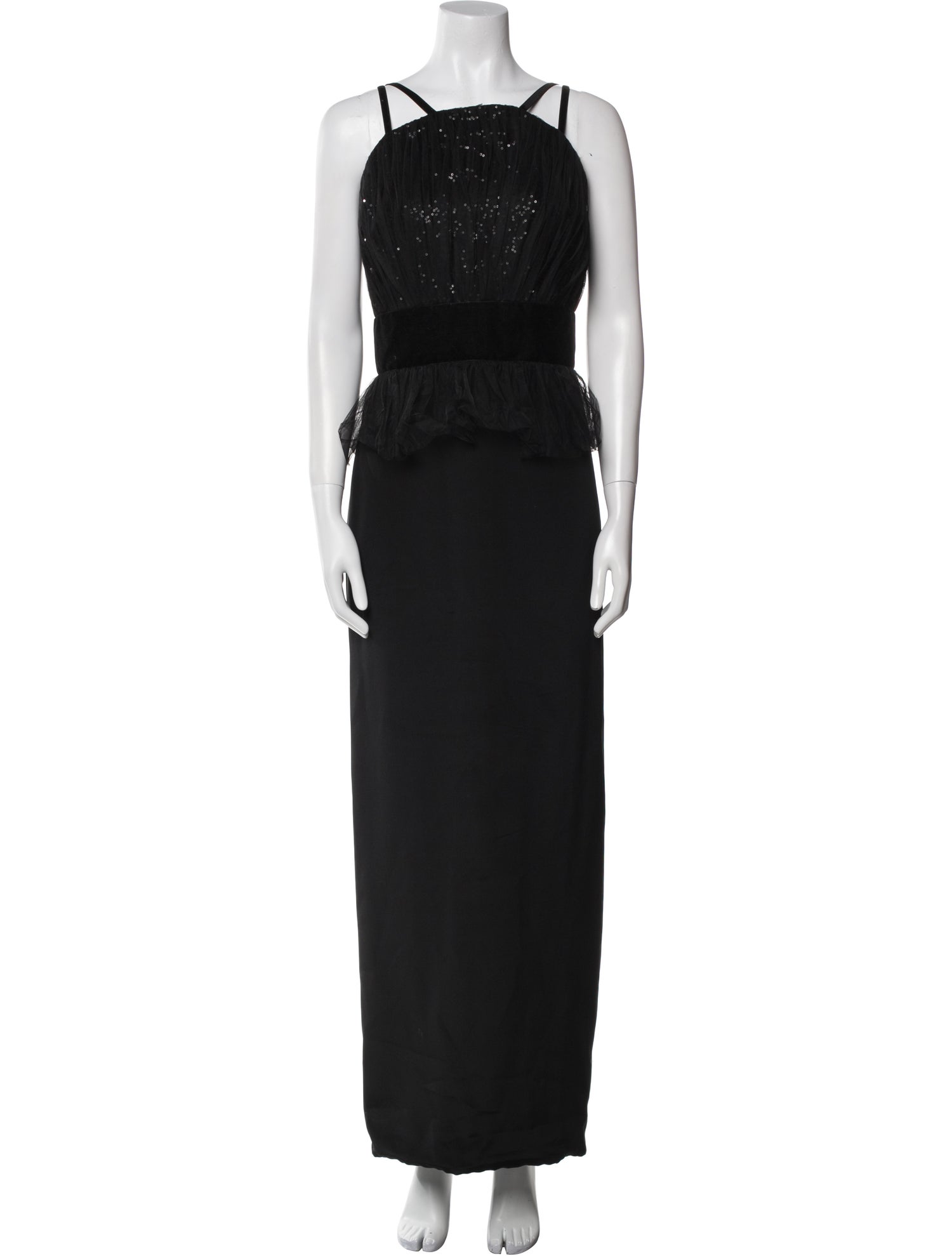 Marchesa Notte Silk Long Dress