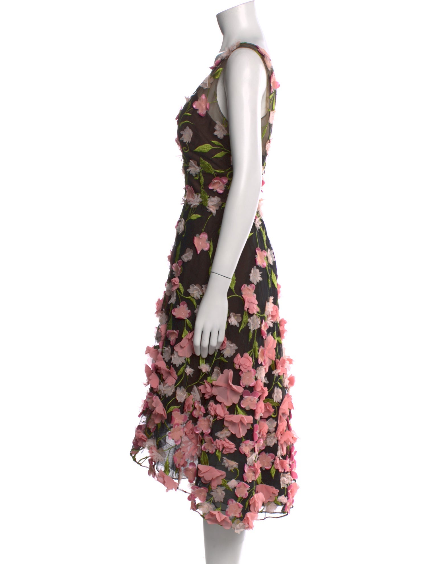 Marchesa Notte Floral Print Mini Dress