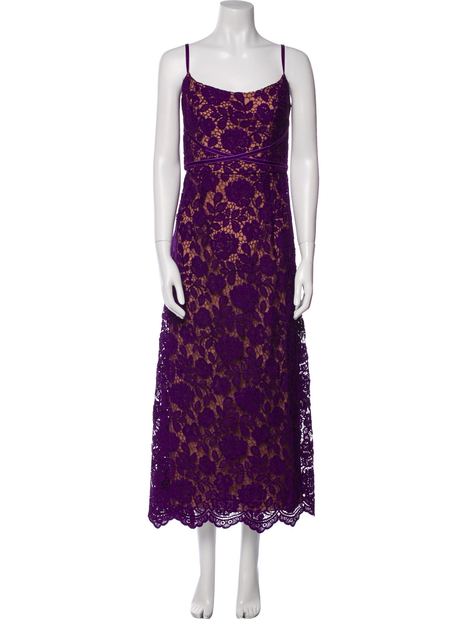 Marchesa Notte Lace Long Dress