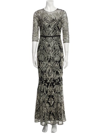 Marchesa Notte Nylon Long Dress