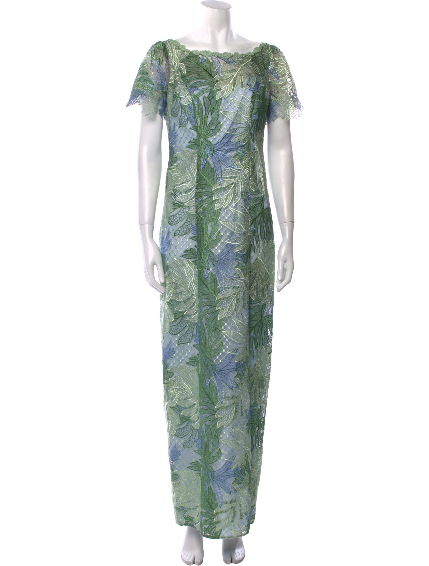 Marchesa Notte Floral Print Long Dress