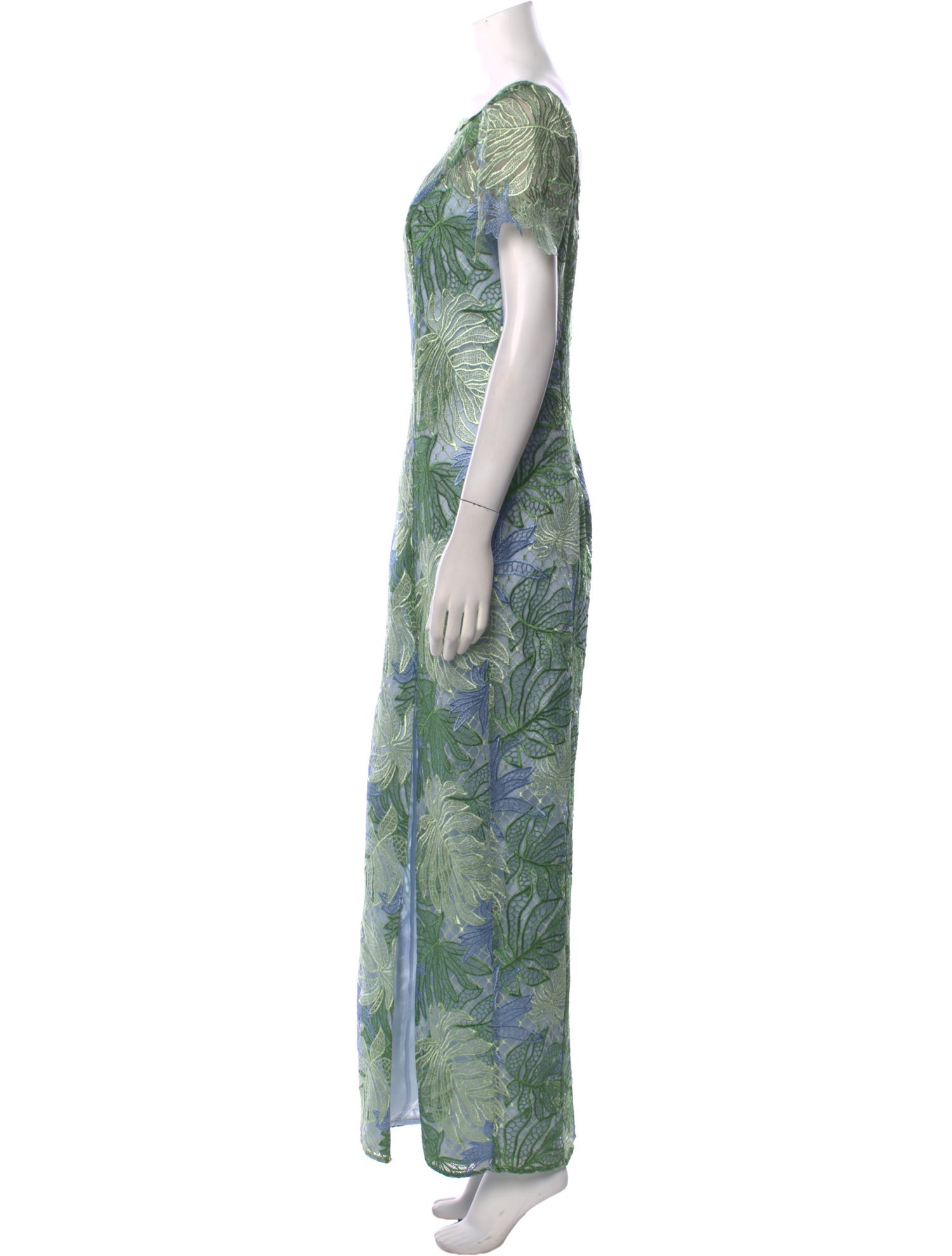 Marchesa Notte Floral Print Long Dress