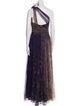 Marchesa Notte Printed Long Dress