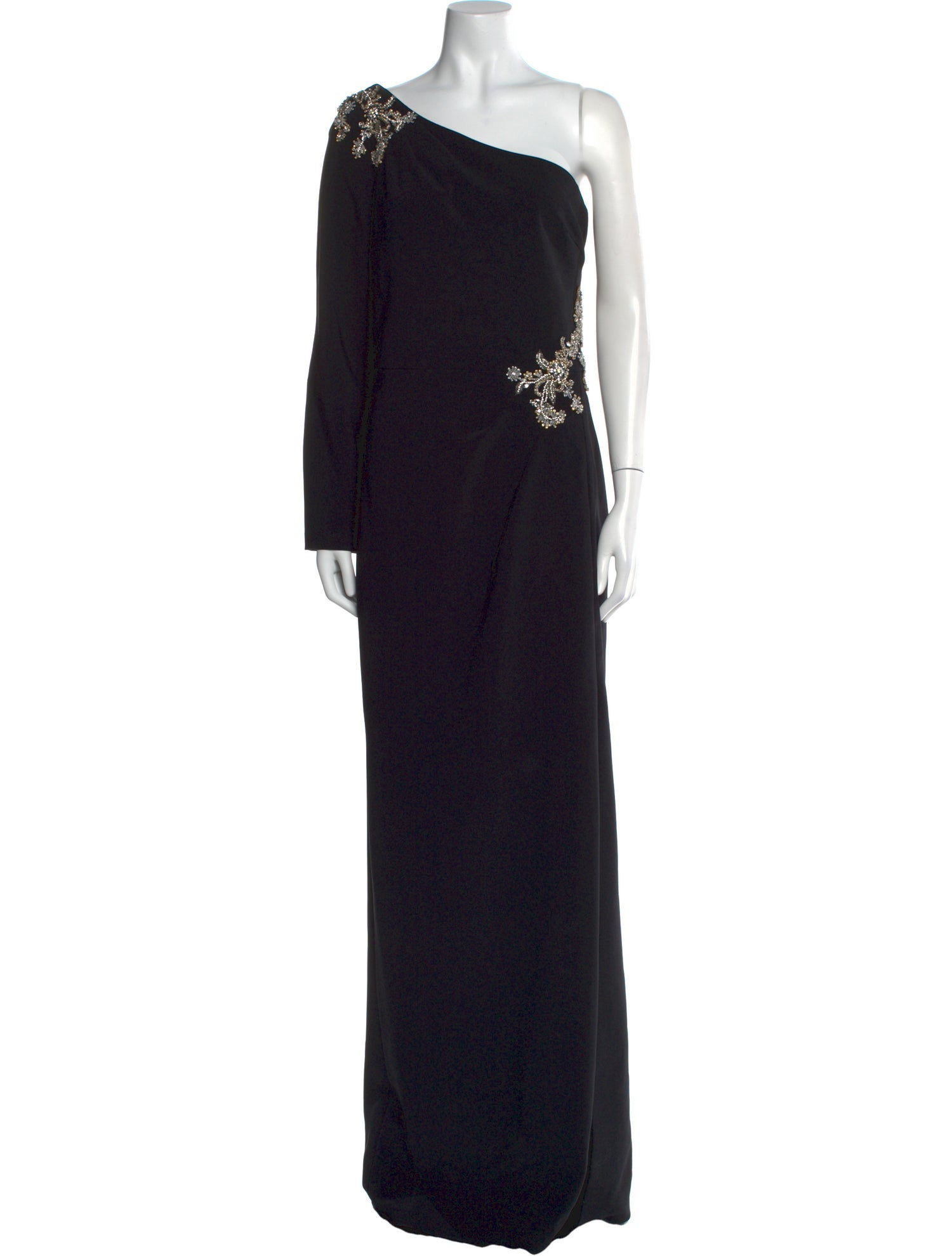 Marchesa Notte One-Shoulder Long Dress