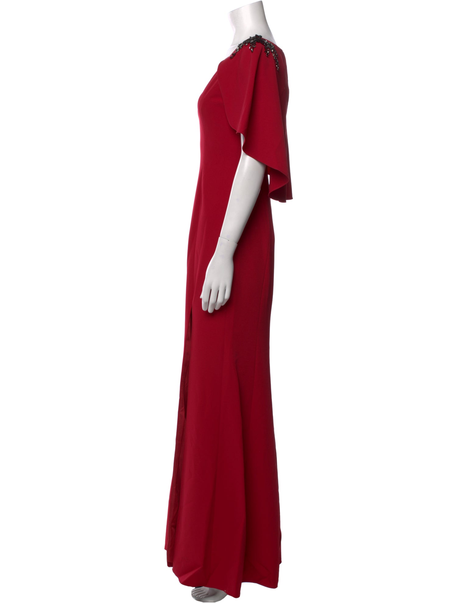 Marchesa Notte V-Neck Long Dress