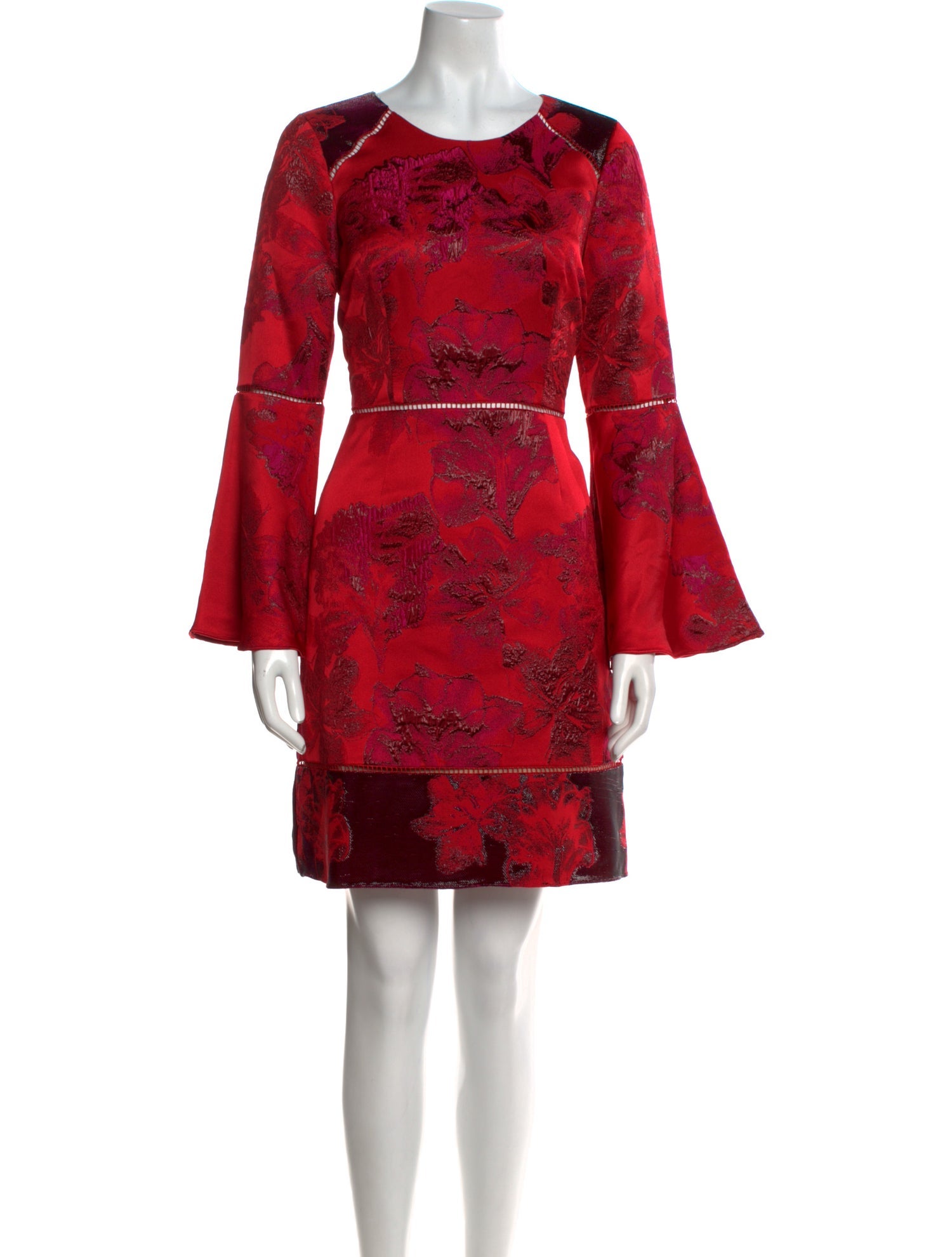 Marchesa Notte Floral Print Mini Dress