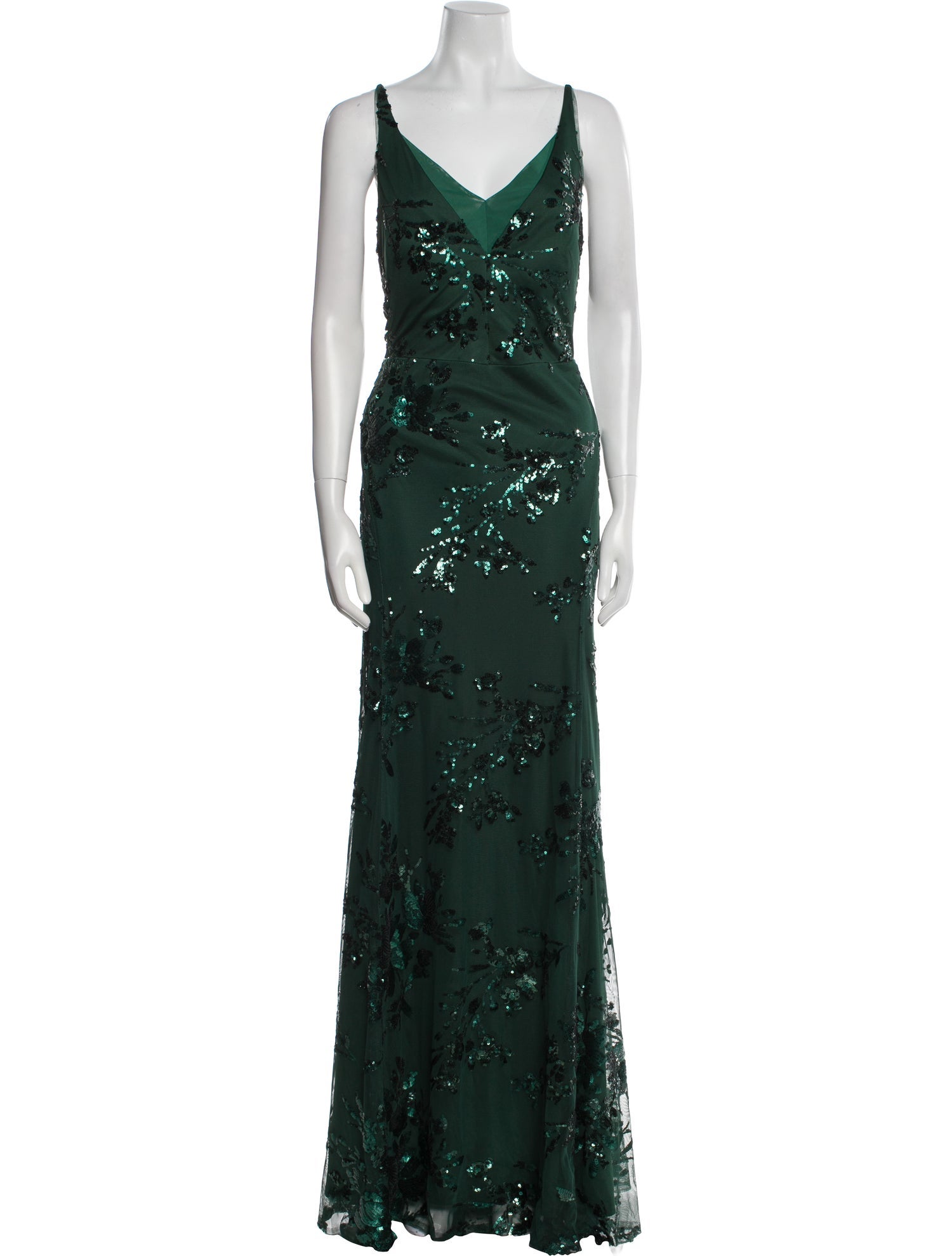 Marchesa Notte Lace Pattern Long Dress