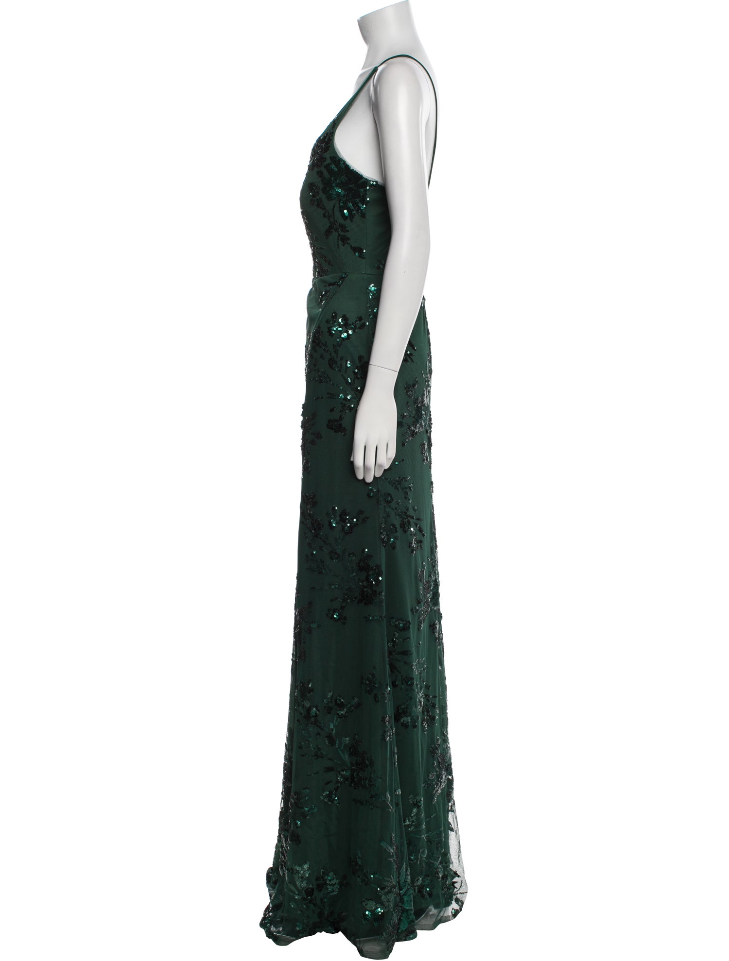 Marchesa Notte Lace Pattern Long Dress