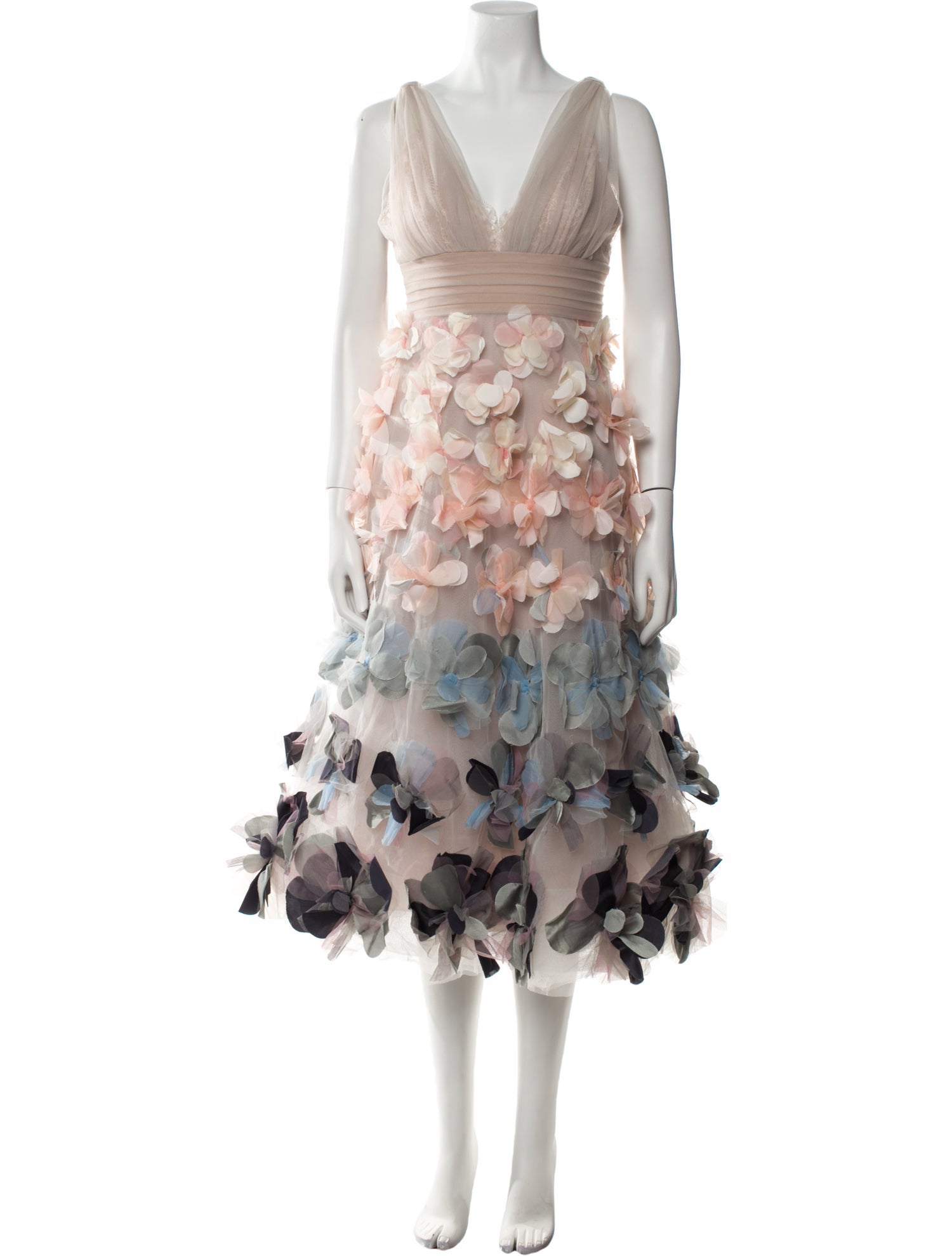 Marchesa Notte Nylon Midi Length Dress w/ Tags