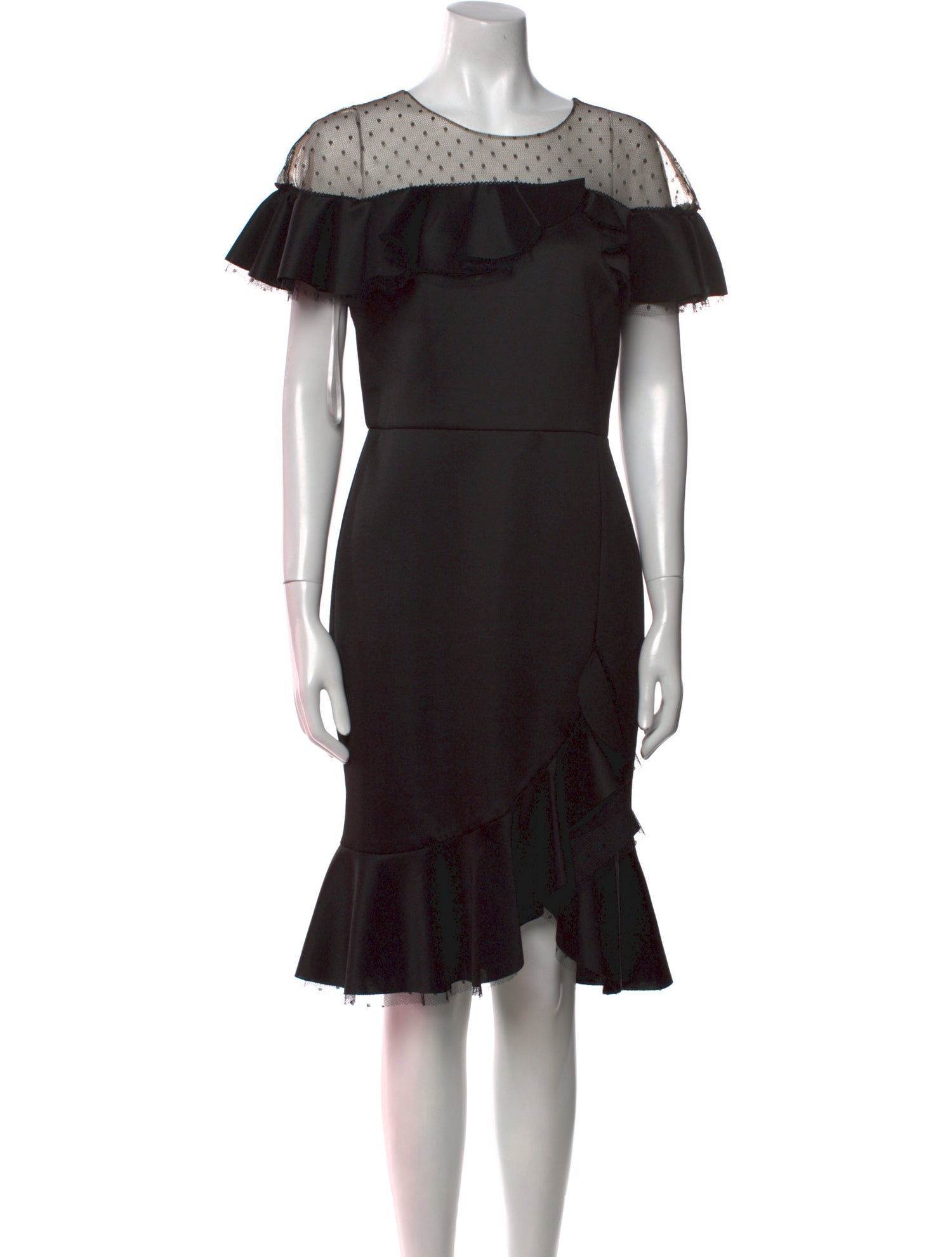 Marchesa Notte Scoop Neck Knee-Length Dress