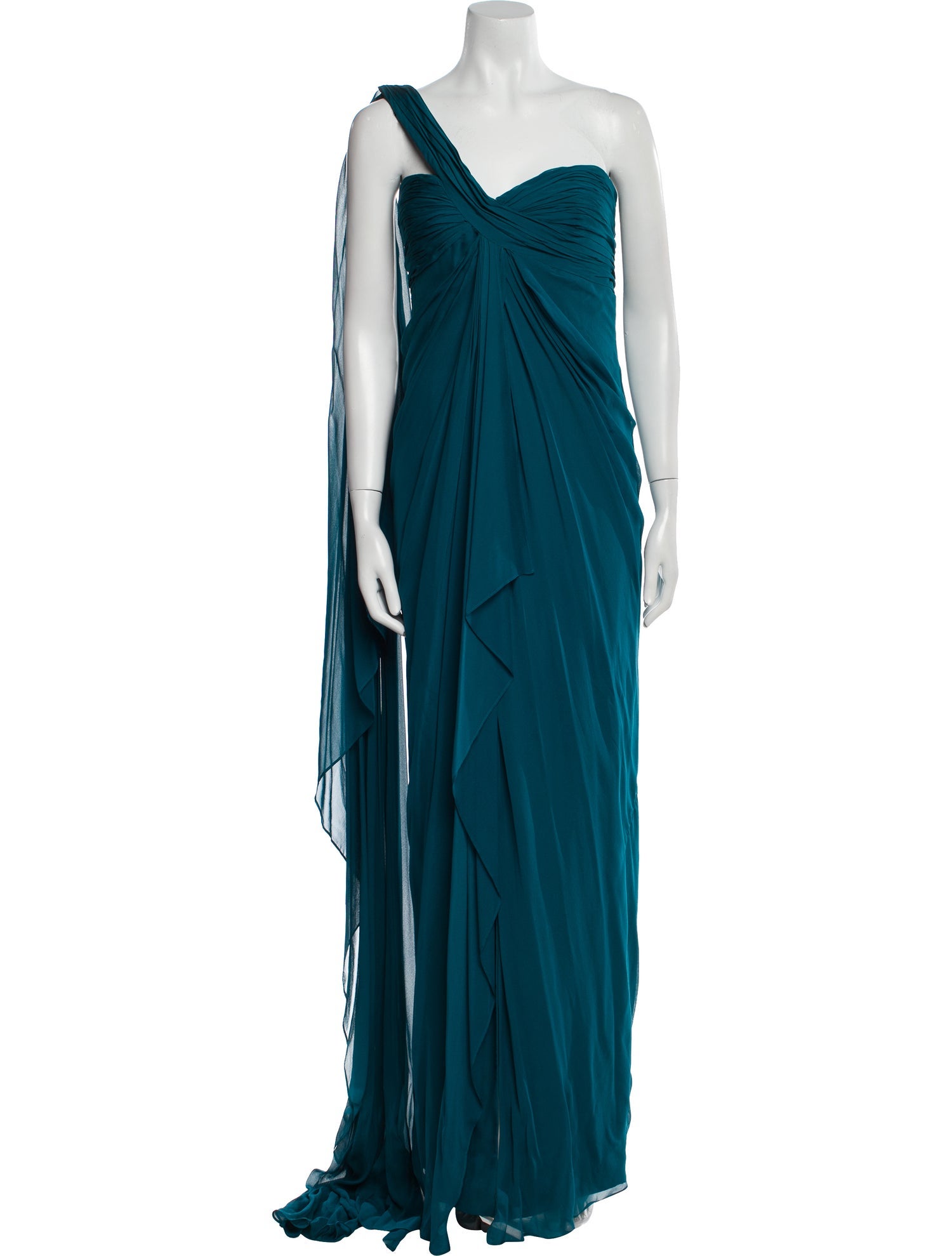 Marchesa Notte Silk Midi Length Dress