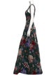 Marchesa Notte Floral Print Long Dress