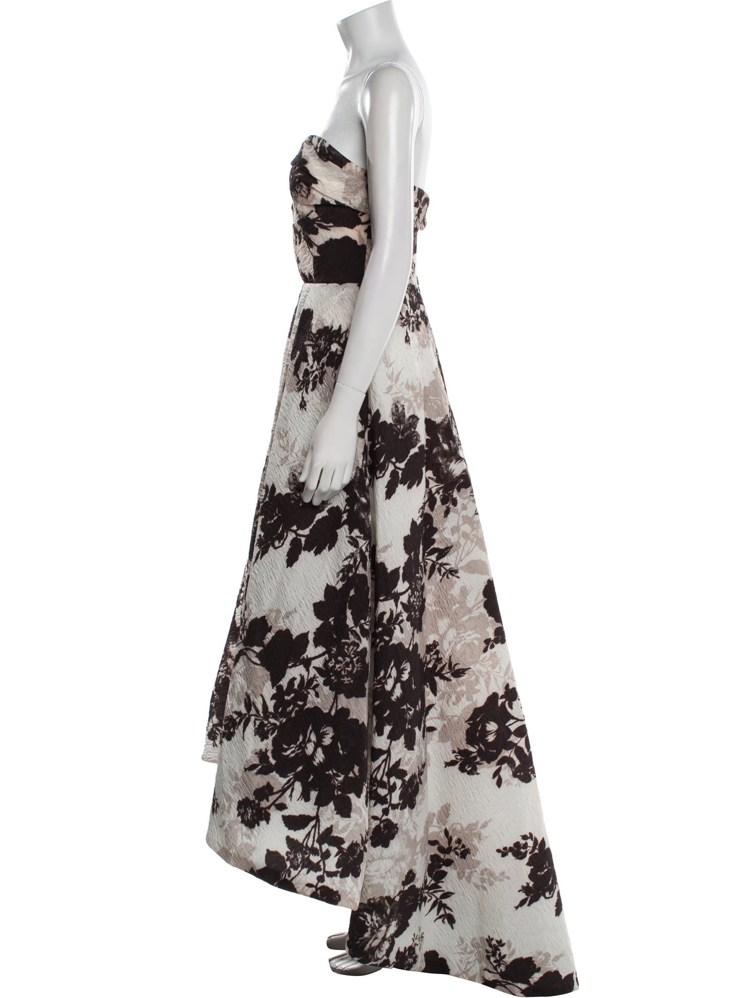 Marchesa Notte Floral Print Long Dress