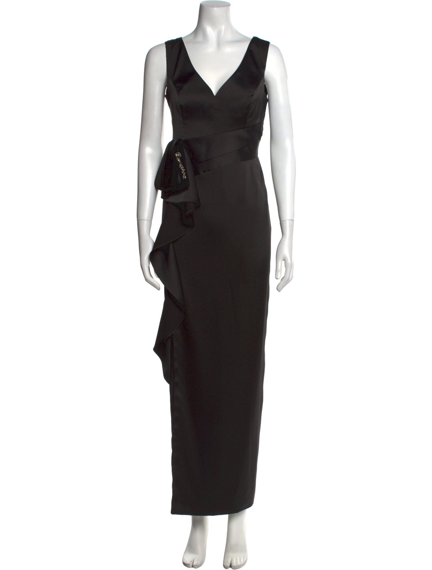 Marchesa Notte V-Neck Long Dress