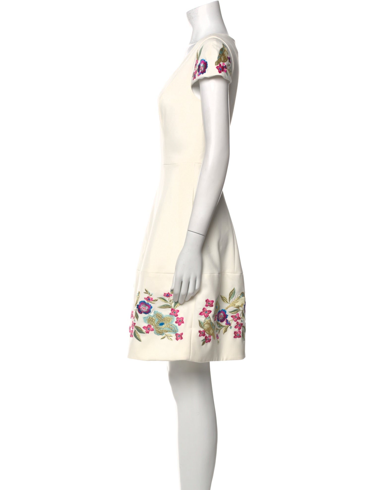 Marchesa Notte Patterned Mini Dress