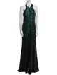 Marchesa Notte Halterneck Long Dress