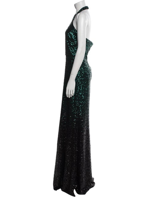Marchesa Notte Halterneck Long Dress