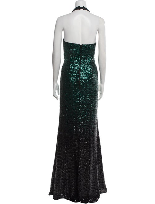 Marchesa Notte Halterneck Long Dress