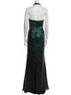 Marchesa Notte Halterneck Long Dress