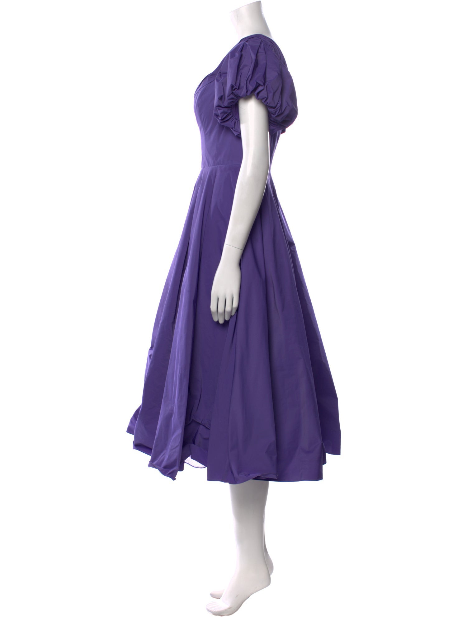 Marchesa Notte Square Neckline Midi Length Dress