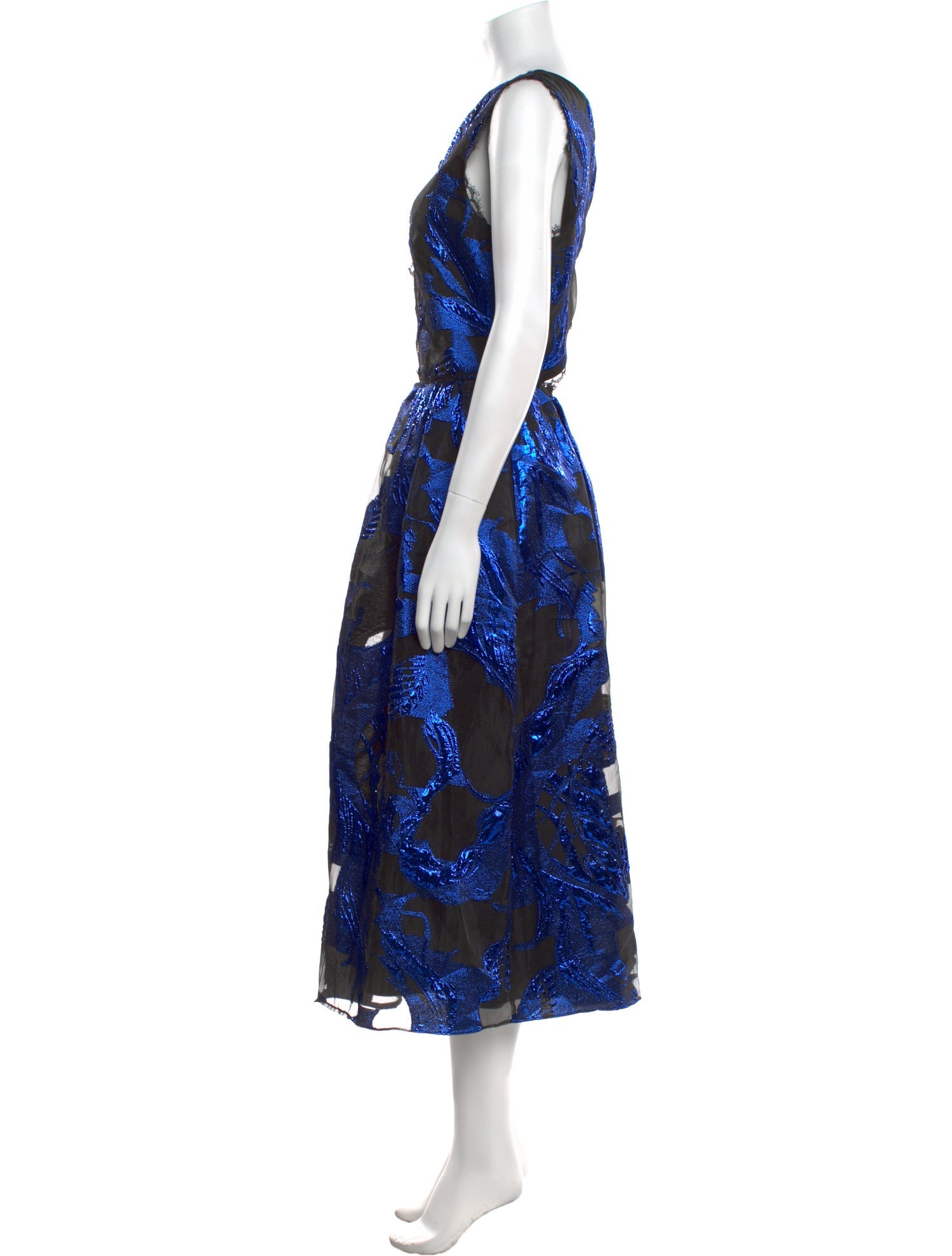 Marchesa Notte Printed Long Dress