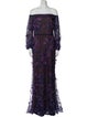 Marchesa Notte Nylon Long Dress
