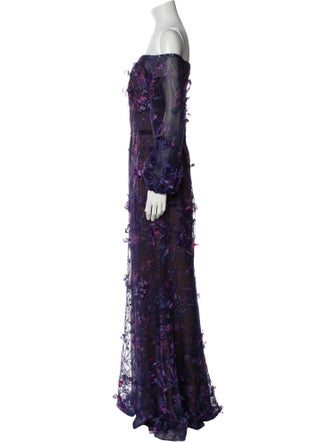 Marchesa Notte Nylon Long Dress
