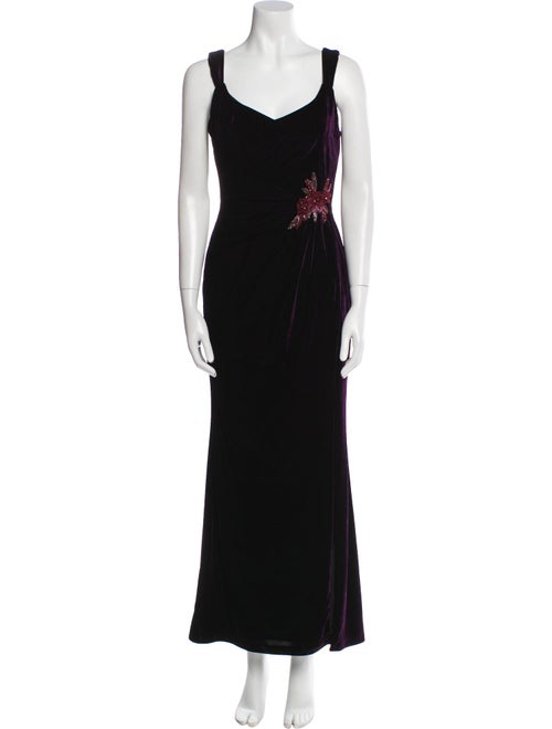 Marchesa Notte Square Neckline Long Dress