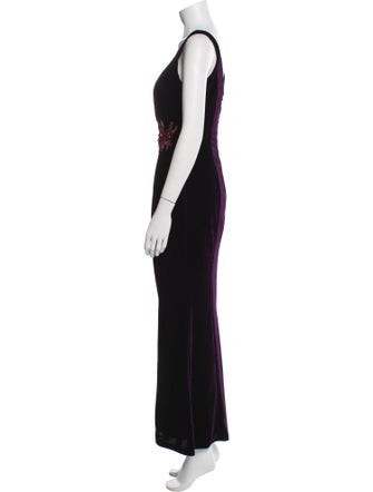 Marchesa Notte Square Neckline Long Dress