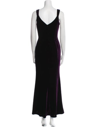 Marchesa Notte Square Neckline Long Dress