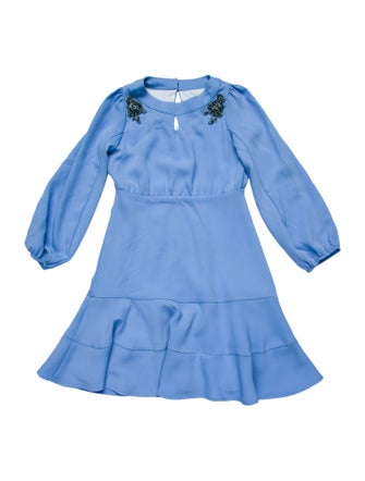 Marchesa Notte Crew Neck Mini Dress