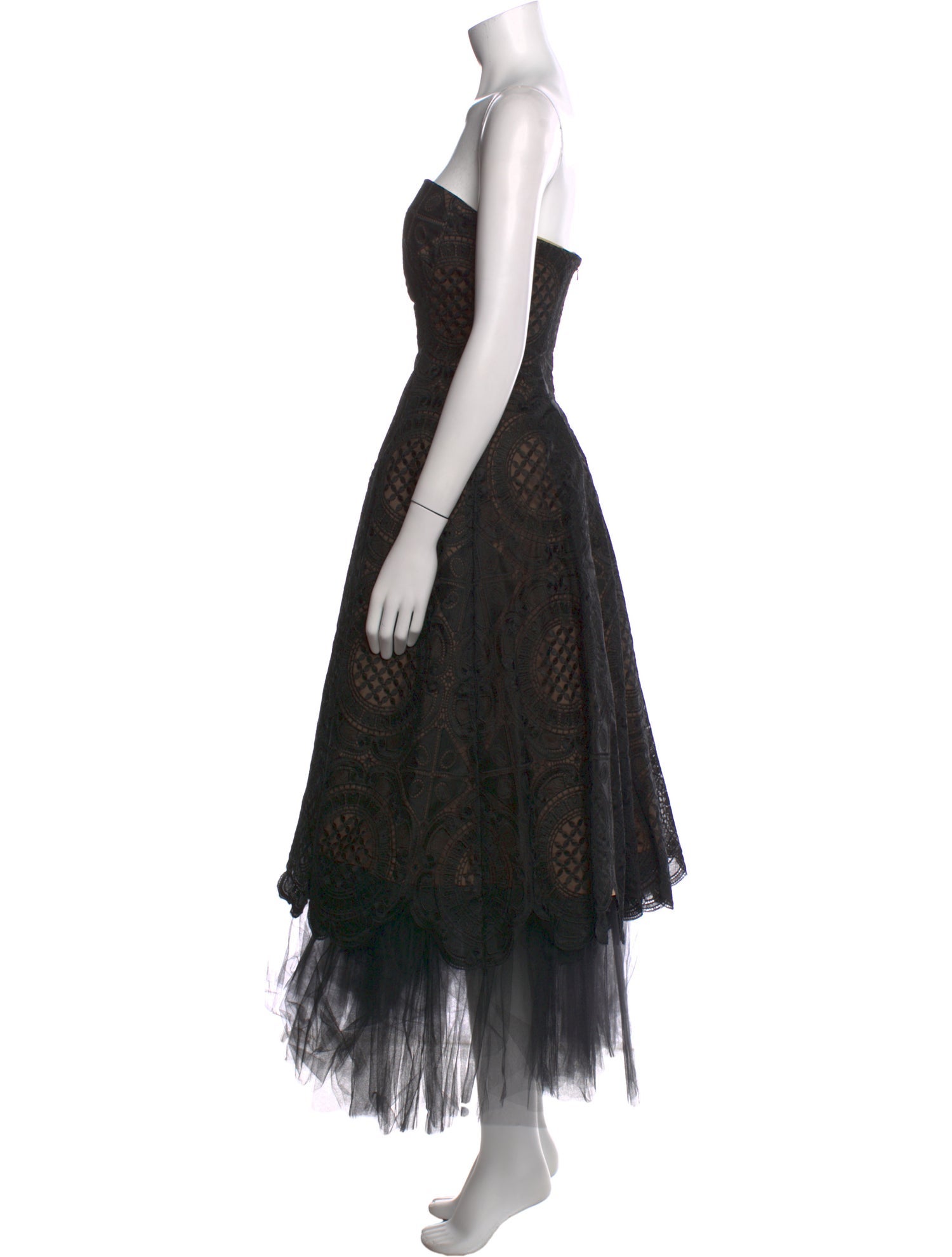 Marchesa Notte Nylon Midi Length Dress