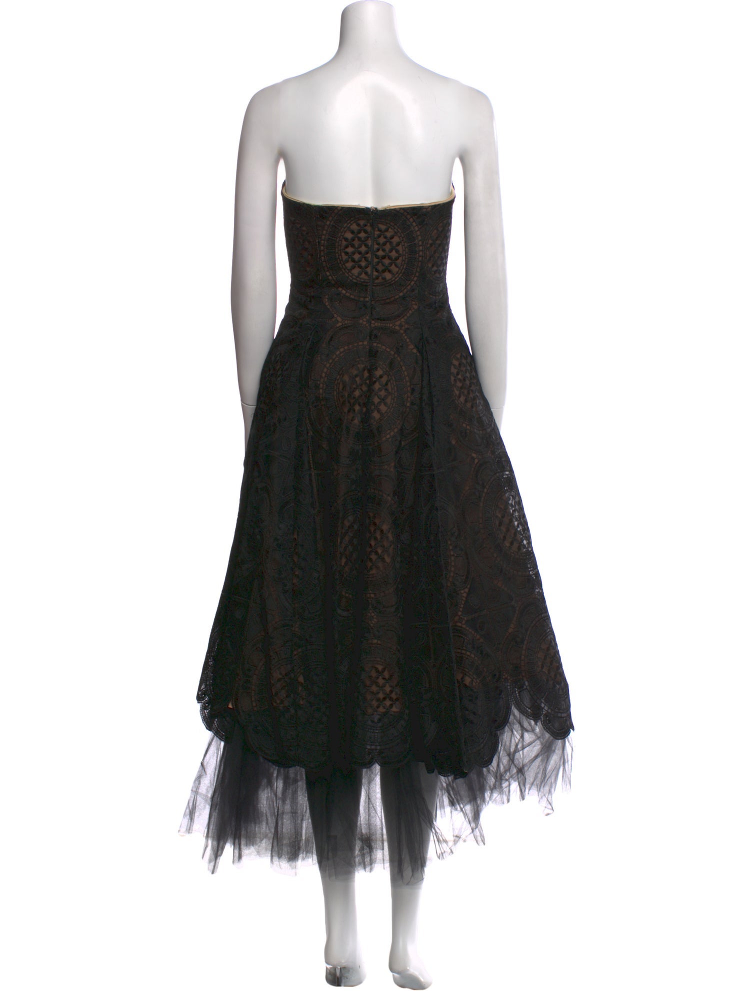 Marchesa Notte Nylon Midi Length Dress