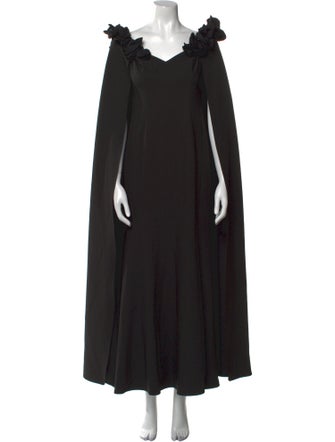 Marchesa Notte Square Neckline Long Dress