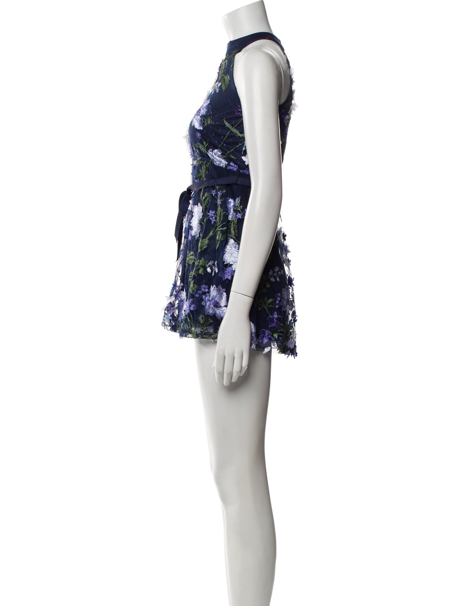 Marchesa Notte Floral Print Mini Dress w/ Tags
