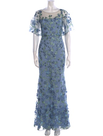 Marchesa Notte Nylon Long Dress