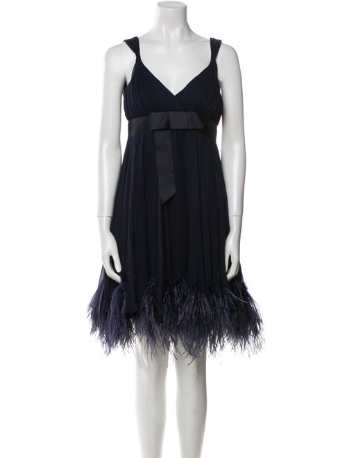 Marchesa Notte Silk Mini Dress