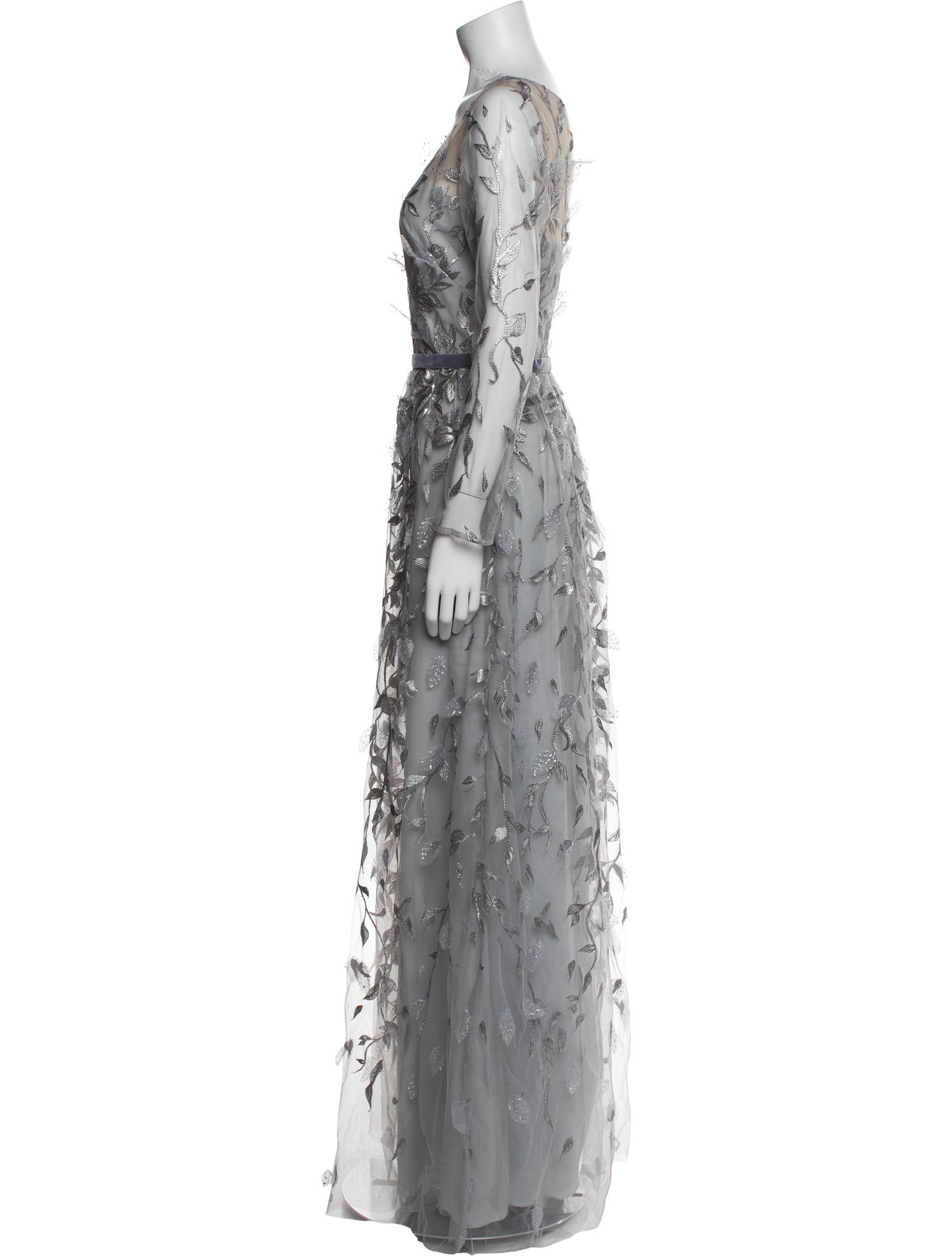 Marchesa Notte Printed Long Dress