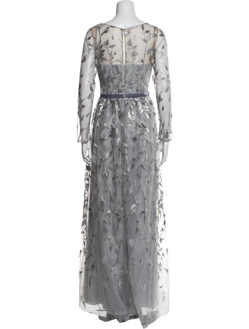 Marchesa Notte Printed Long Dress